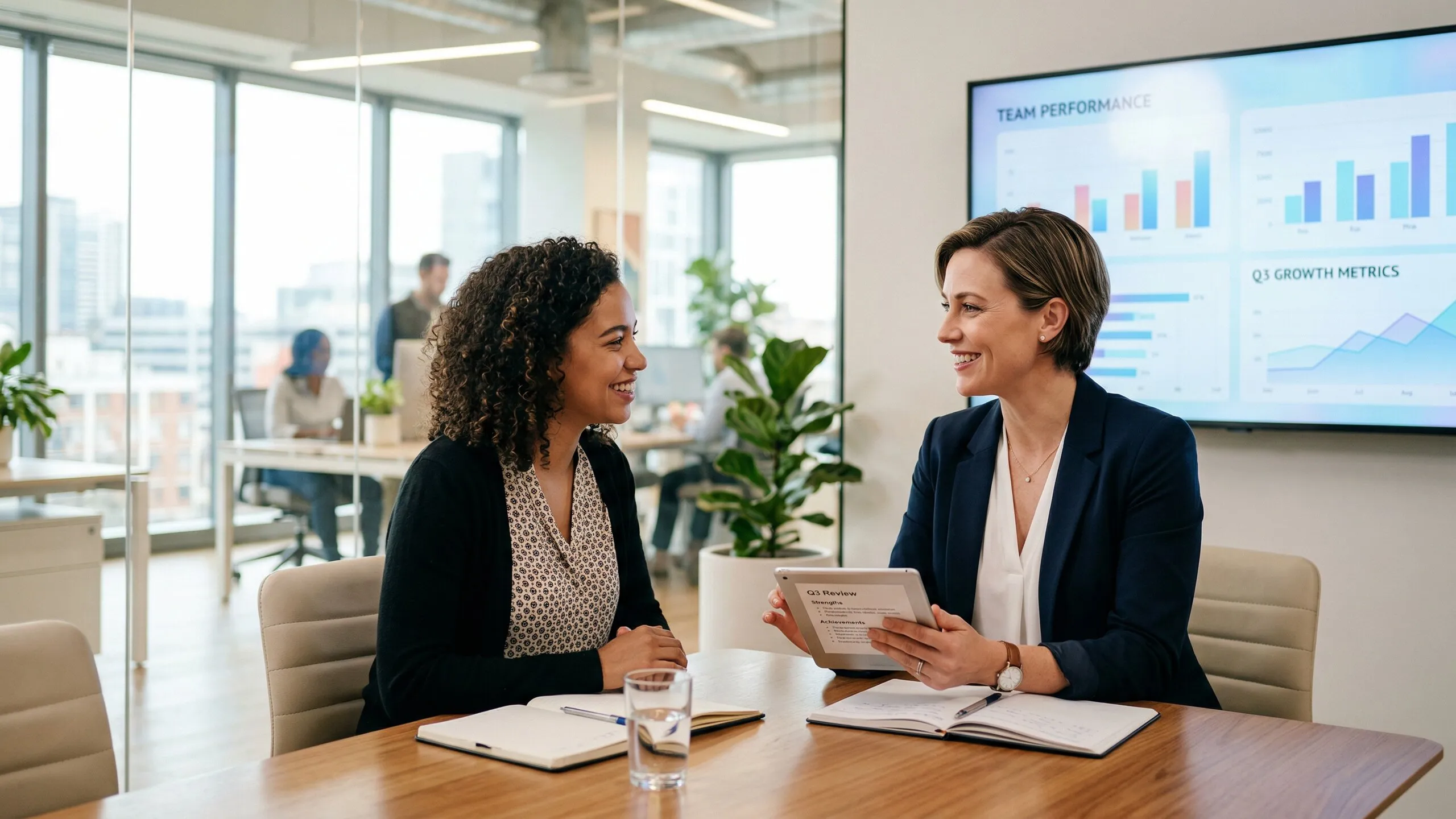 Performance Management — AI-powered reviews, 360 feedback, and calibration